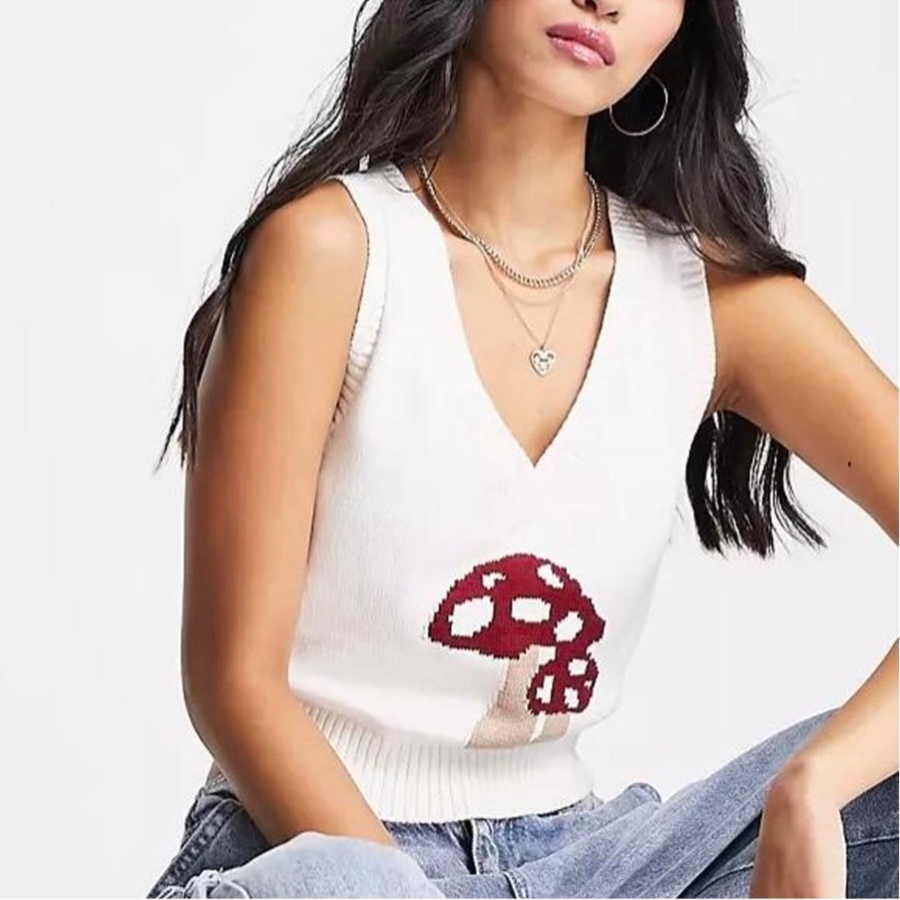 Mushroom Sweater Vest